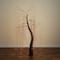 7ft. Pre-Lit Artificial Halloween Black Willow Tree with 600 Purple and Orange Dual Color LED Lights